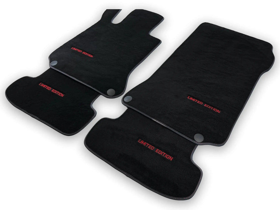 Black Floor Mats For Mercedes Benz E-Class S213 Estate (2020-2023) Hybrid | Fighter Jet Edition - AutoWin