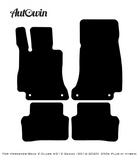 Black Floor Mats For Mercedes Benz E-Class W213 Sedan (2016-2020) Hybrid | Fighter Jet Edition - AutoWin