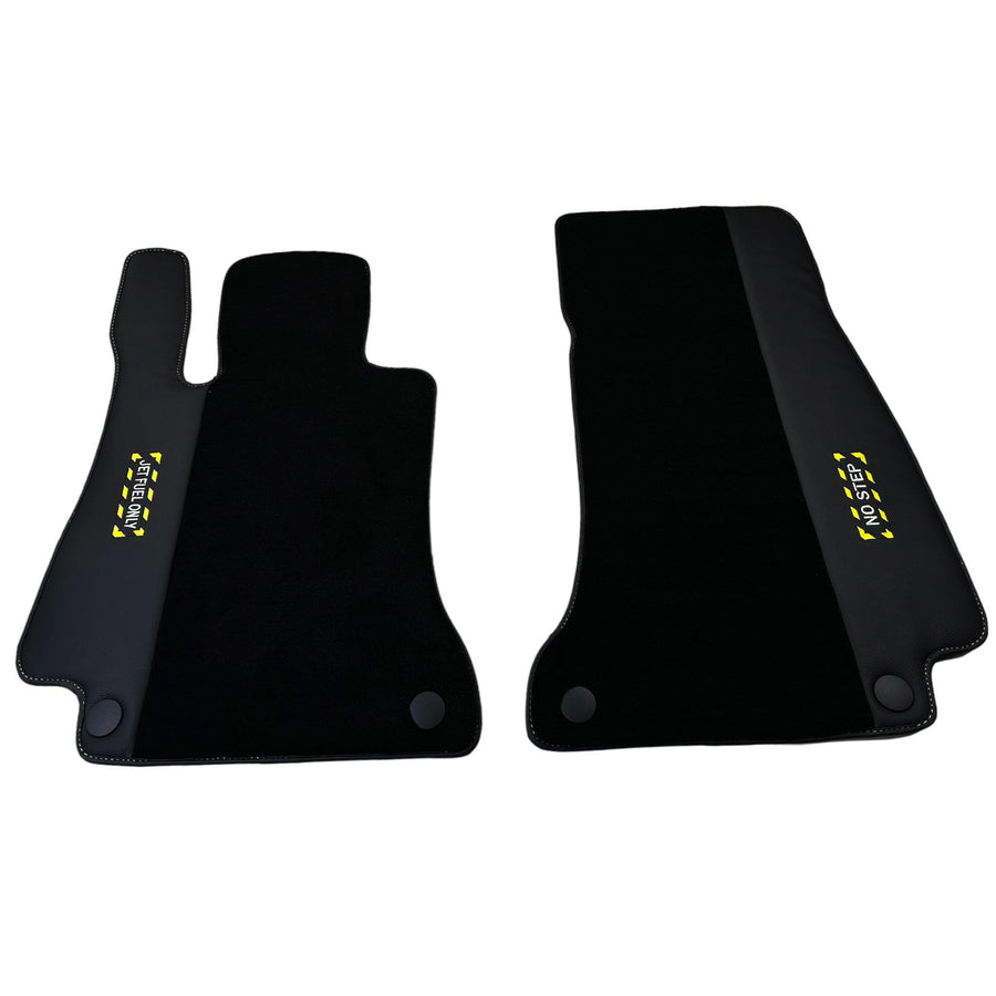 Black Floor Mats For Mercedes Benz GLC-Class X253 SUV (2015-2019) | Fighter Jet Edition - AutoWin