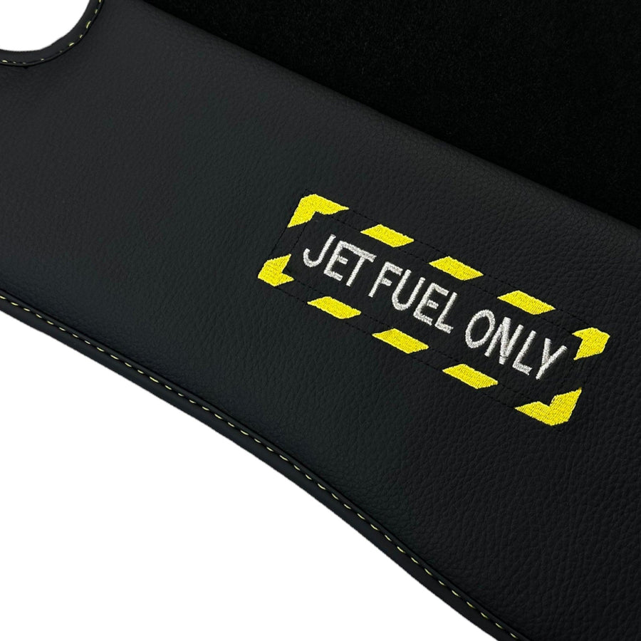 Black Floor Mats For Mercedes Benz GLC-Class X253 SUV (2015-2019) | Fighter Jet Edition - AutoWin