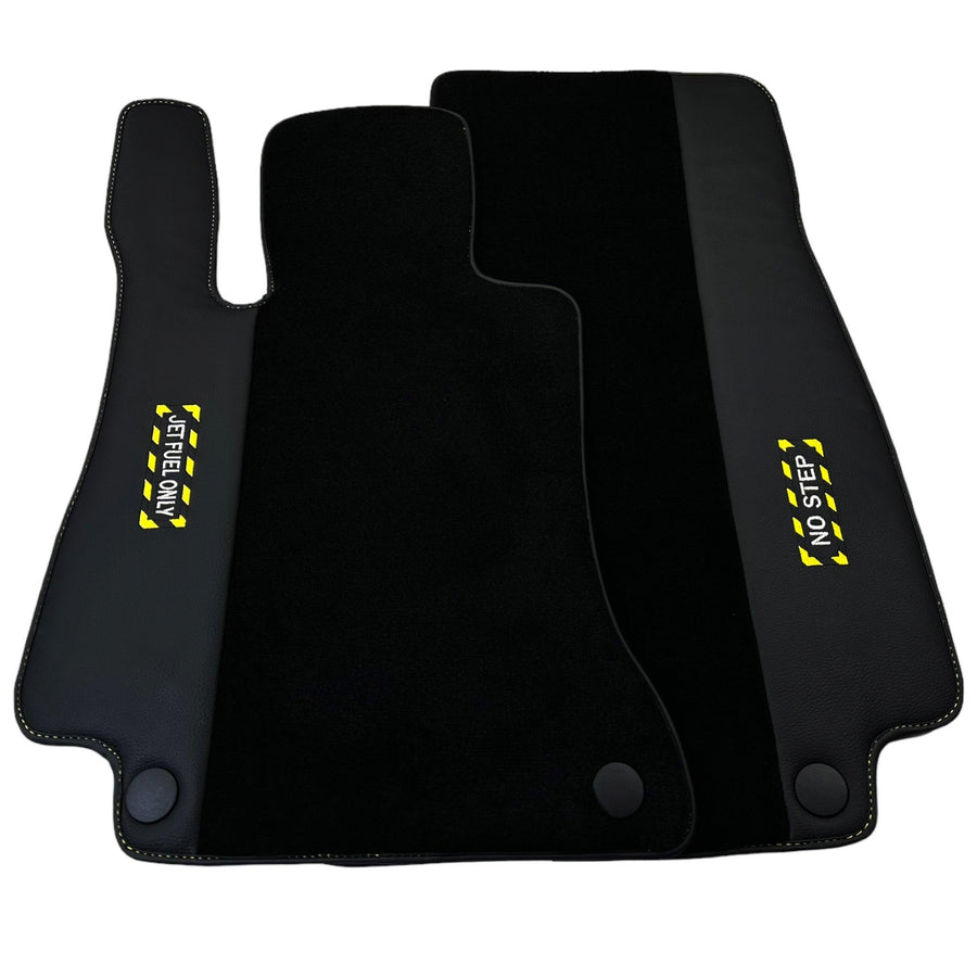 Black Floor Mats For Mercedes Benz GLC-Class X253 SUV (2015-2019) | Fighter Jet Edition - AutoWin