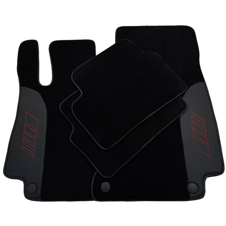 Black Floor Mats For Mercedes Benz GLS-Class X166 (2016-2019) | AutoWin Edition - AutoWin