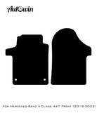 Black Floor Mats For Mercedes Benz V-Class 447 Front (2019-2023) | AutoWin Edition - AutoWin