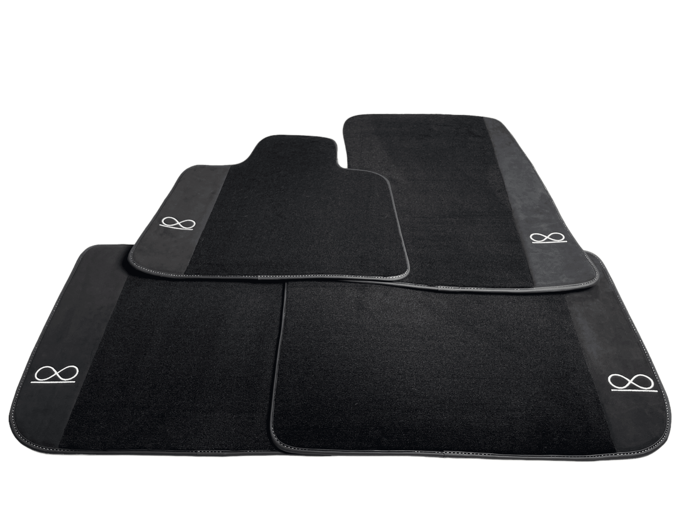 Black Floor Mats for Rolls Royce Shadow 1965-1977 Fluorescent - AutoWin