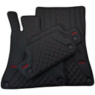 Black Leather Floor Mats For Mercedes Benz EQE-Class V295 (2022-2023) | ER56 Design - AutoWin