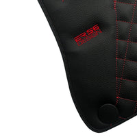Black Leather Floor Mats For Mercedes Benz GLE-Class C292 Coupe (2015-2020) | ER56 Design - AutoWin