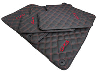 Black Leather Floor Mats for Porsche Macan GTS - AutoWin