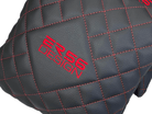Black Leather Pillows ER56 Design Set of 2 Red Sewing - AutoWin