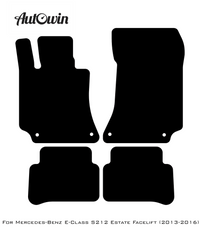 Black Luxury Floor Mats For Mercedes Benz E-Class S212 Estate Facelift (2013-2016) | ER56 Design - AutoWin