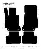 Black Luxury Floor Mats For Mercedes Benz E-Class W213 Sedan (2020-2023) Hybrid | ER56 Design - AutoWin