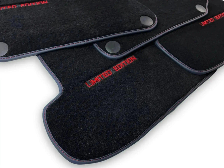 Black Luxury Floor Mats For Mercedes Benz GLE-Class W166 Allrounder (2015-2019) | ER56 Design - AutoWin