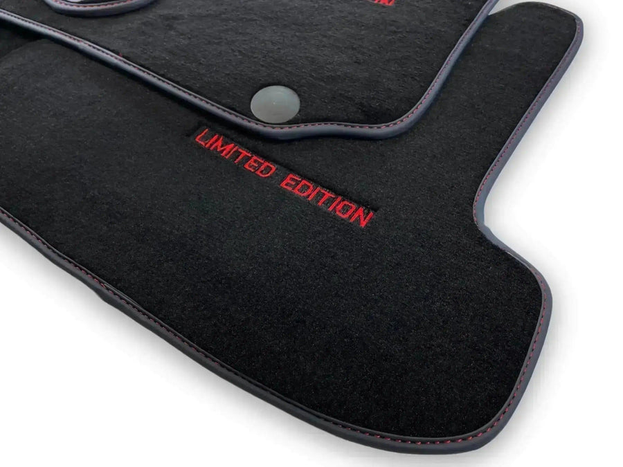 Black Luxury Floor Mats For Mercedes Benz GLE-Class W166 Allrounder (2015-2019) | ER56 Design - AutoWin