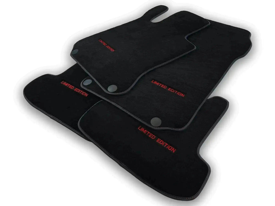Black Luxury Floor Mats For Mercedes Benz GLE-Class W166 Allrounder (2015-2019) | ER56 Design - AutoWin