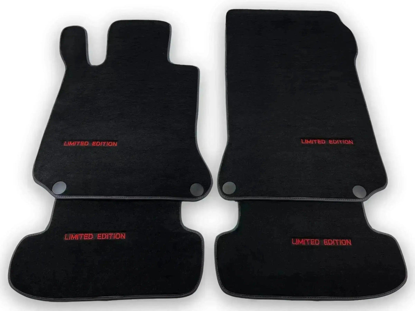 Black Luxury Floor Mats For Mercedes Benz GLK-Class X204 (2008-2012) | ER56 Design - AutoWin