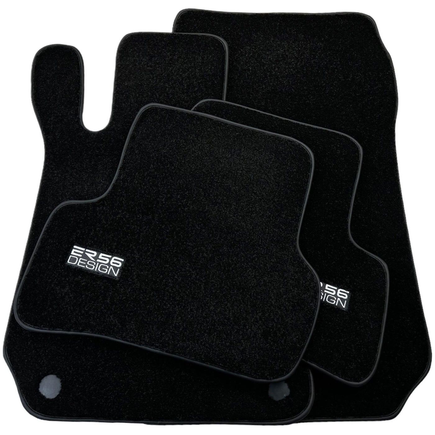 Black Luxury Floor Mats For Mercedes Benz S-Class V223 (2020-2023) Long Wheelbase | ER56 Design - AutoWin