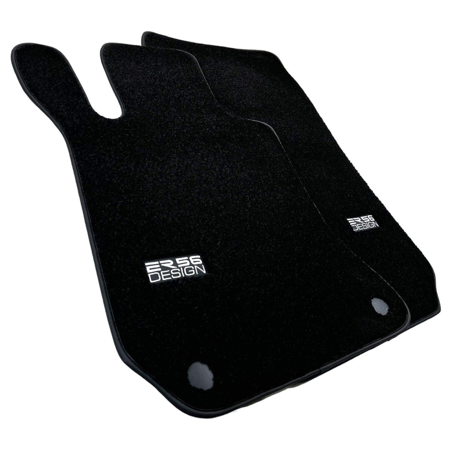 Black Luxury Floor Mats For Mercedes Benz S-Class W126 (1979-1991) | ER56 Design - AutoWin