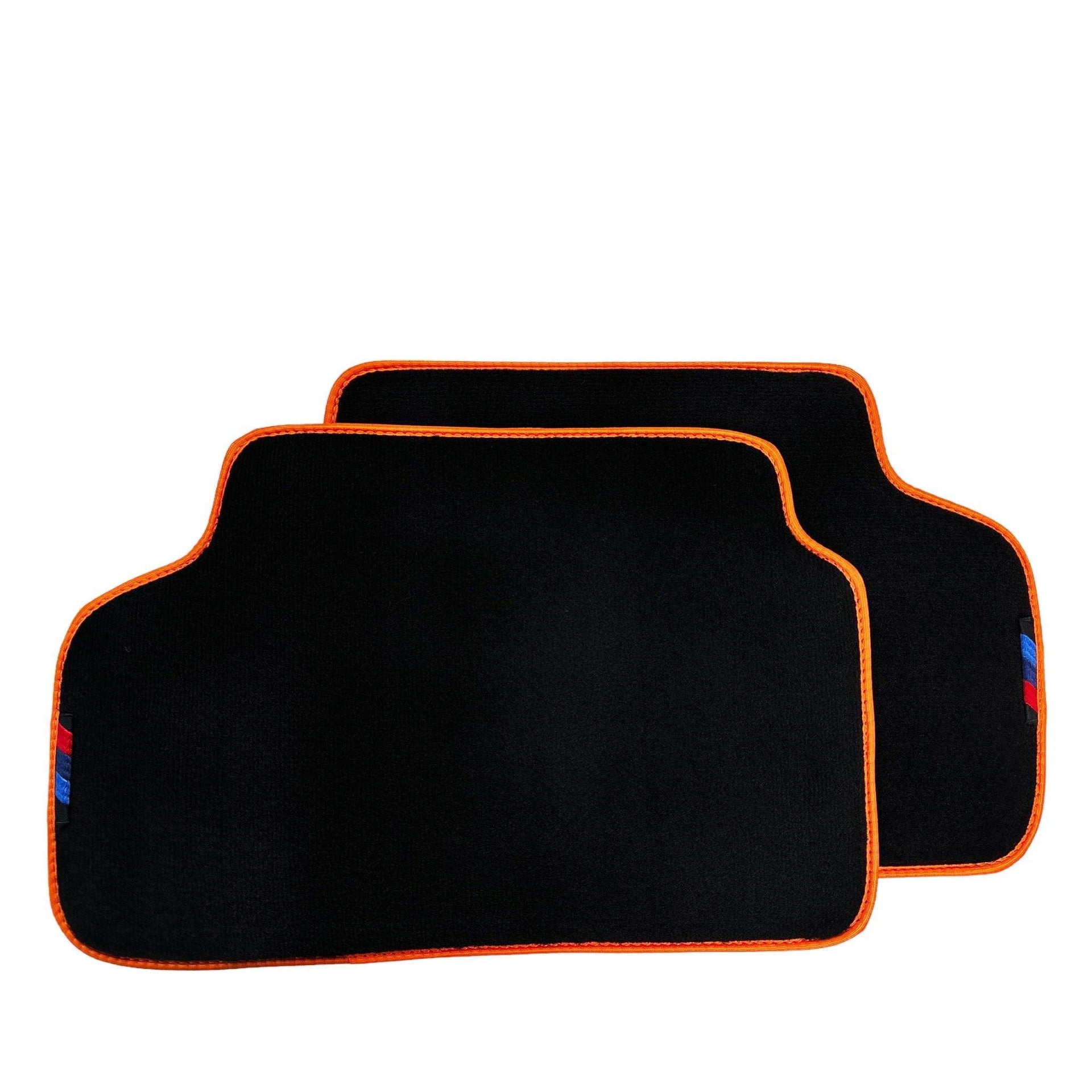 Black Mats For BMW 3 Series F31 5-doors Wagon | Orange Trim - AutoWin