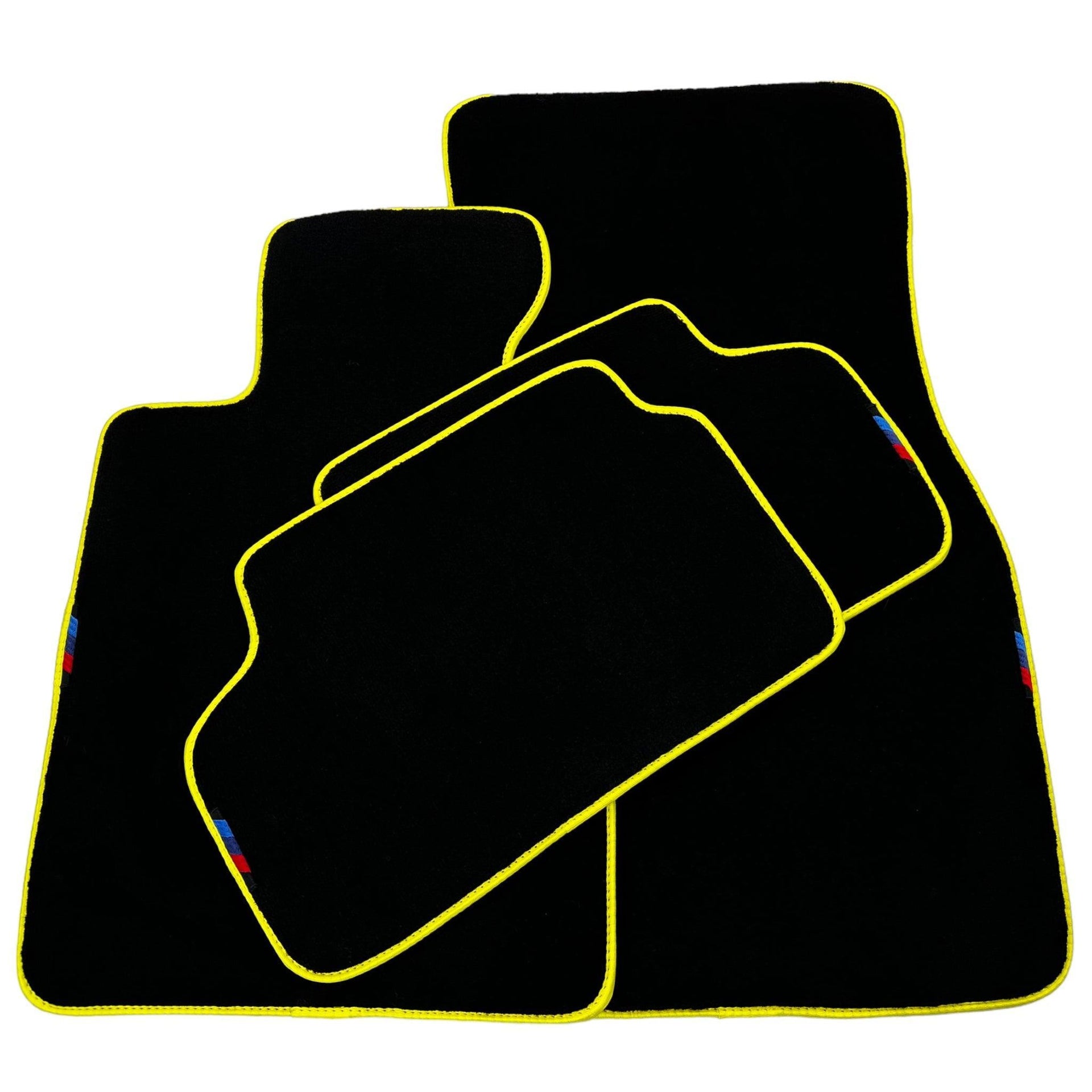 Black Mats For BMW 5 Series G31 Wagon | Yellow Trim - AutoWin