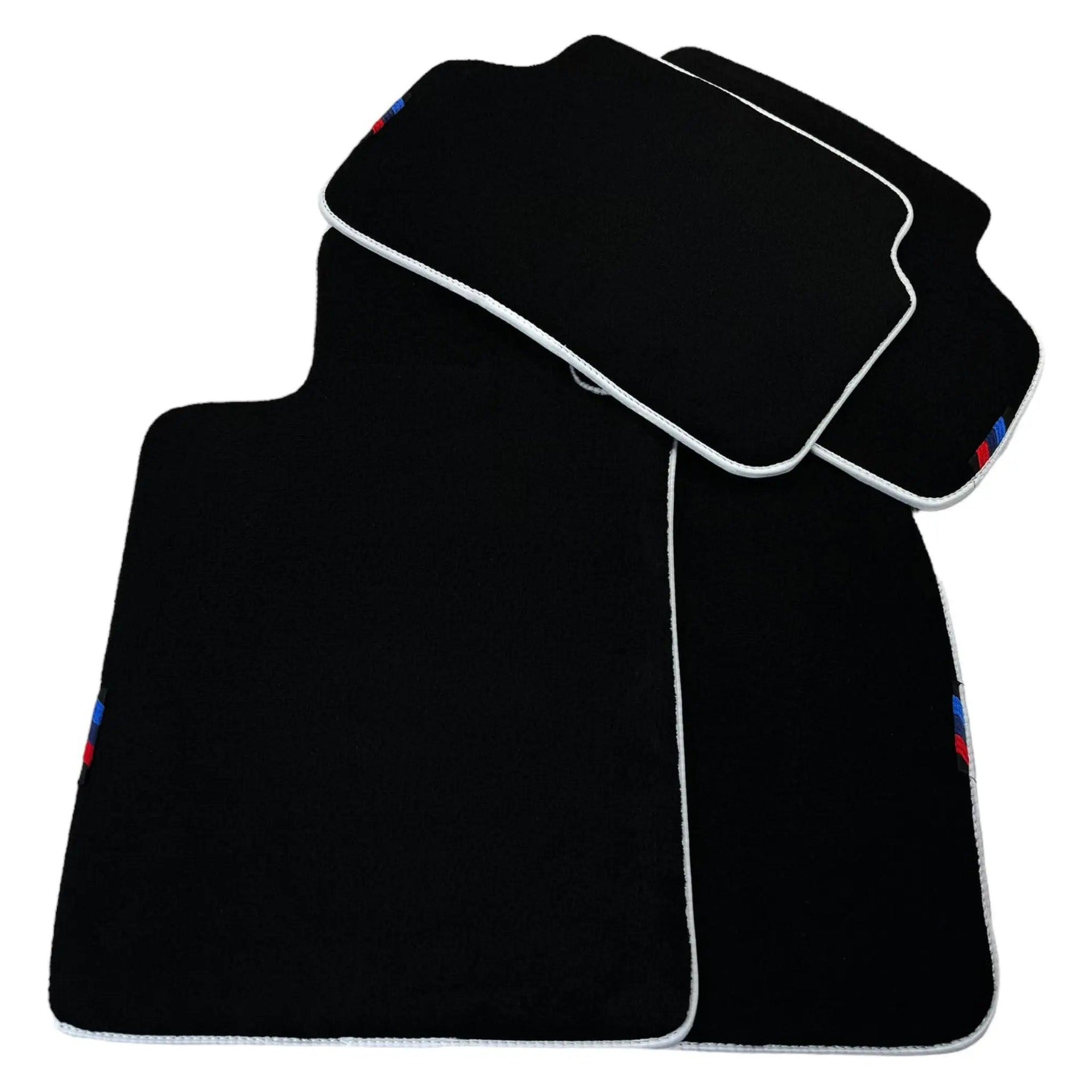 Black Mats For BMW M3 E36 | White Trim - AutoWin