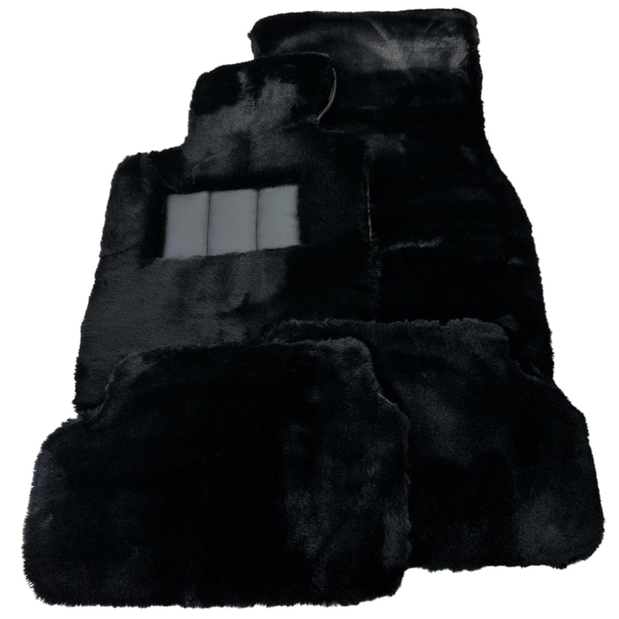 Black Sheepskin Floor Mats For BMW 8 Series G15 2-door Coupe No Steps Edition - AutoWin