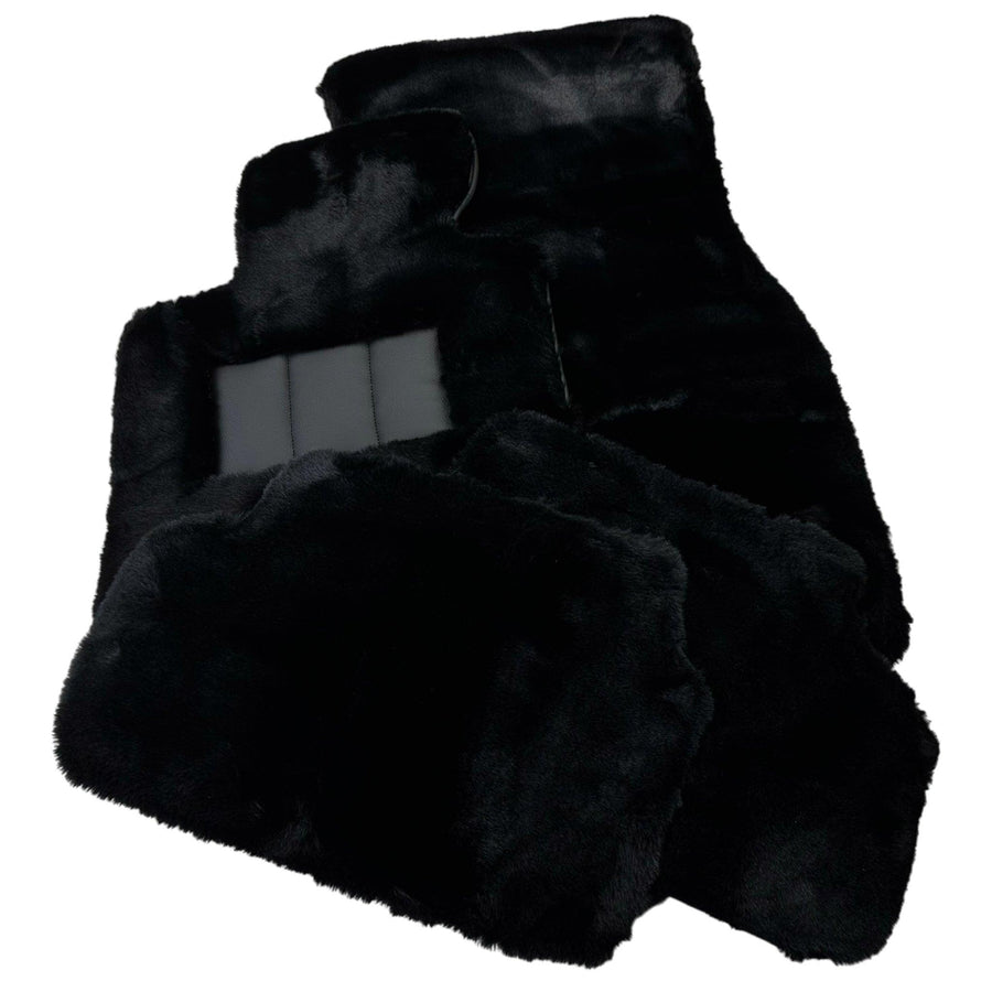Black Sheepskin Floor Mats For BMW 8 Series G15 2-door Coupe No Steps Edition - AutoWin