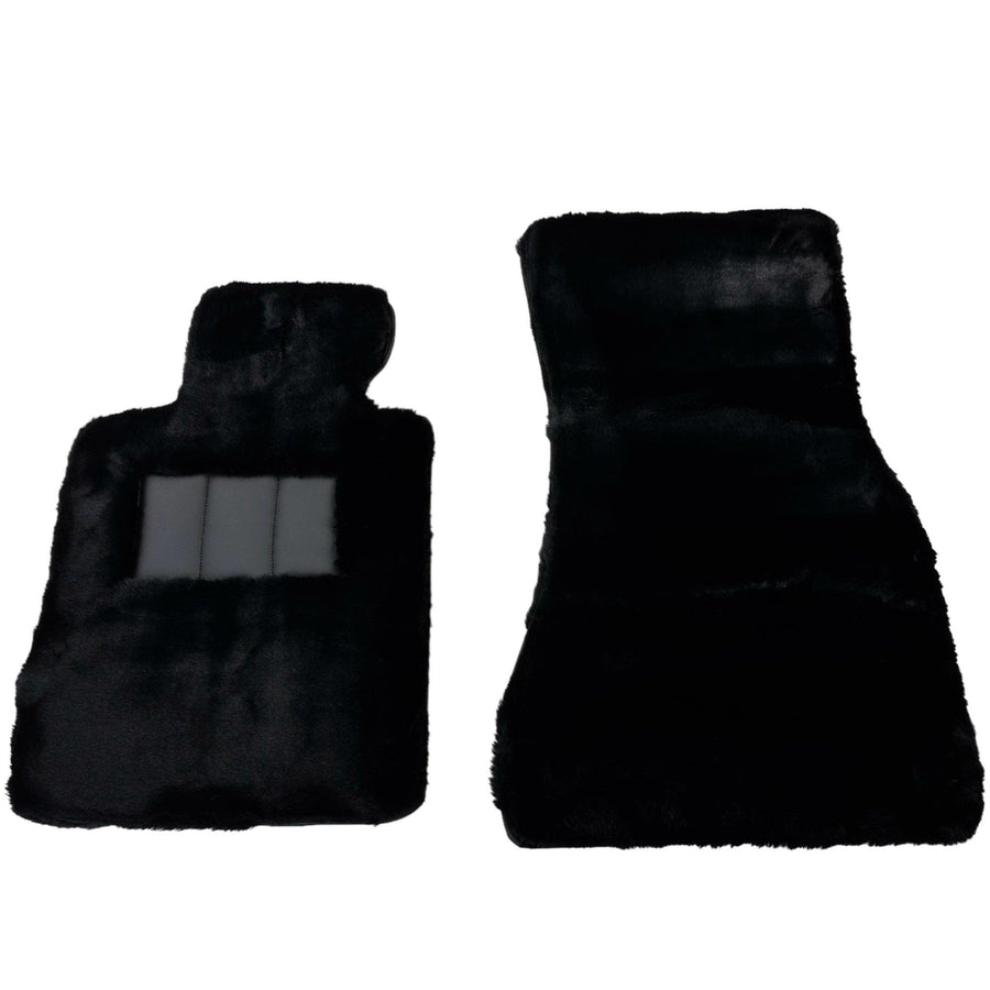 Black Sheepskin Floor Mats For BMW 8 Series G15 2-door Coupe No Steps Edition - AutoWin