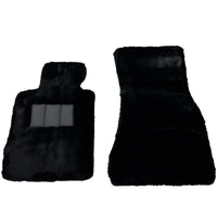 Black Sheepskin Floor Mats For BMW M5 E34 No Steps Edition - AutoWin
