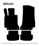 Black Sheepskin Floor Mats For Mercedes Benz C-Class C205 Coupe Facelift (2018-2023) | ER56 Design - AutoWin