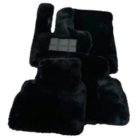 Black Sheepskin Floor Mats For Mercedes Benz CLS-Class C219 (2004-2010) | ER56 Design - AutoWin