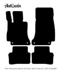 Black Sheepskin Floor Mats For Mercedes Benz E-Class S213 Estate (2016-2020) | ER56 Design - AutoWin