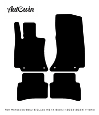 Black Sheepskin Floor Mats For Mercedes Benz E-Class W214 Sedan (2023-2024) Hybrid | ER56 Design - AutoWin