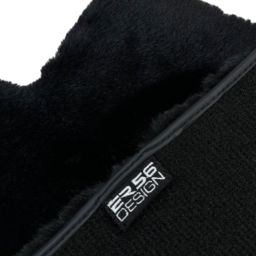 Black Sheepskin Floor Mats For Mercedes Benz EQS-Class V297 (2021-2023) | ER56 Design - AutoWin