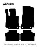 Black Sheepskin Floor Mats For Mercedes Benz GLC-Class X253 SUV (2015-2019) | ER56 Design - AutoWin