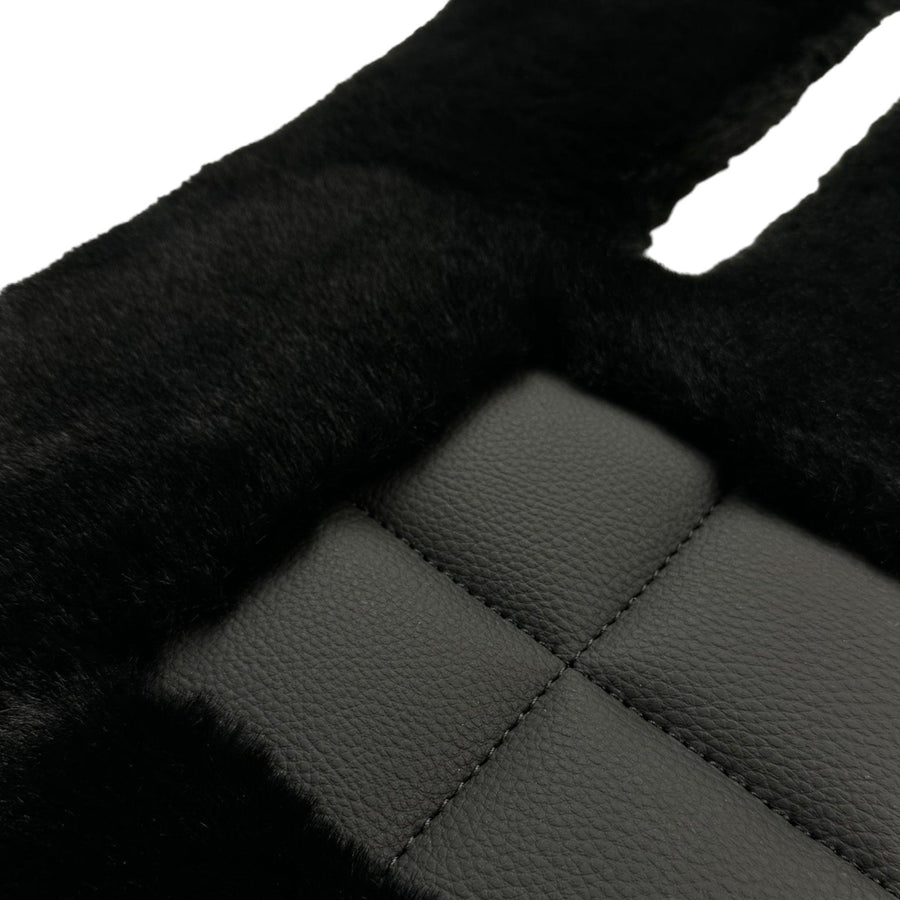 Black Sheepskin Floor Mats For Mercedes Benz GLS-Class X166 (2016-2019) | ER56 Design - AutoWin