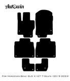 Black Sheepskin Floor Mats For Mercedes Benz GLS-Class X167 (2019-2023) | ER56 Design - AutoWin