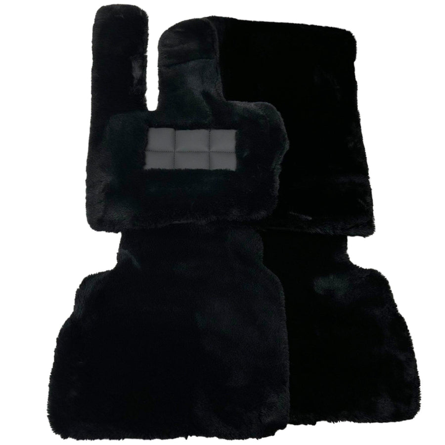 Black Sheepskin Floor Mats For Mercedes Benz GLS-Class X167 (2019-2023) | ER56 Design - AutoWin