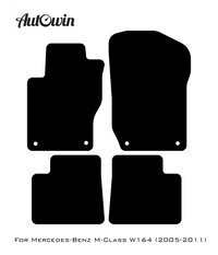 Black Sheepskin Floor Mats For Mercedes Benz M-Class W164 (2005-2011) | ER56 Design - AutoWin
