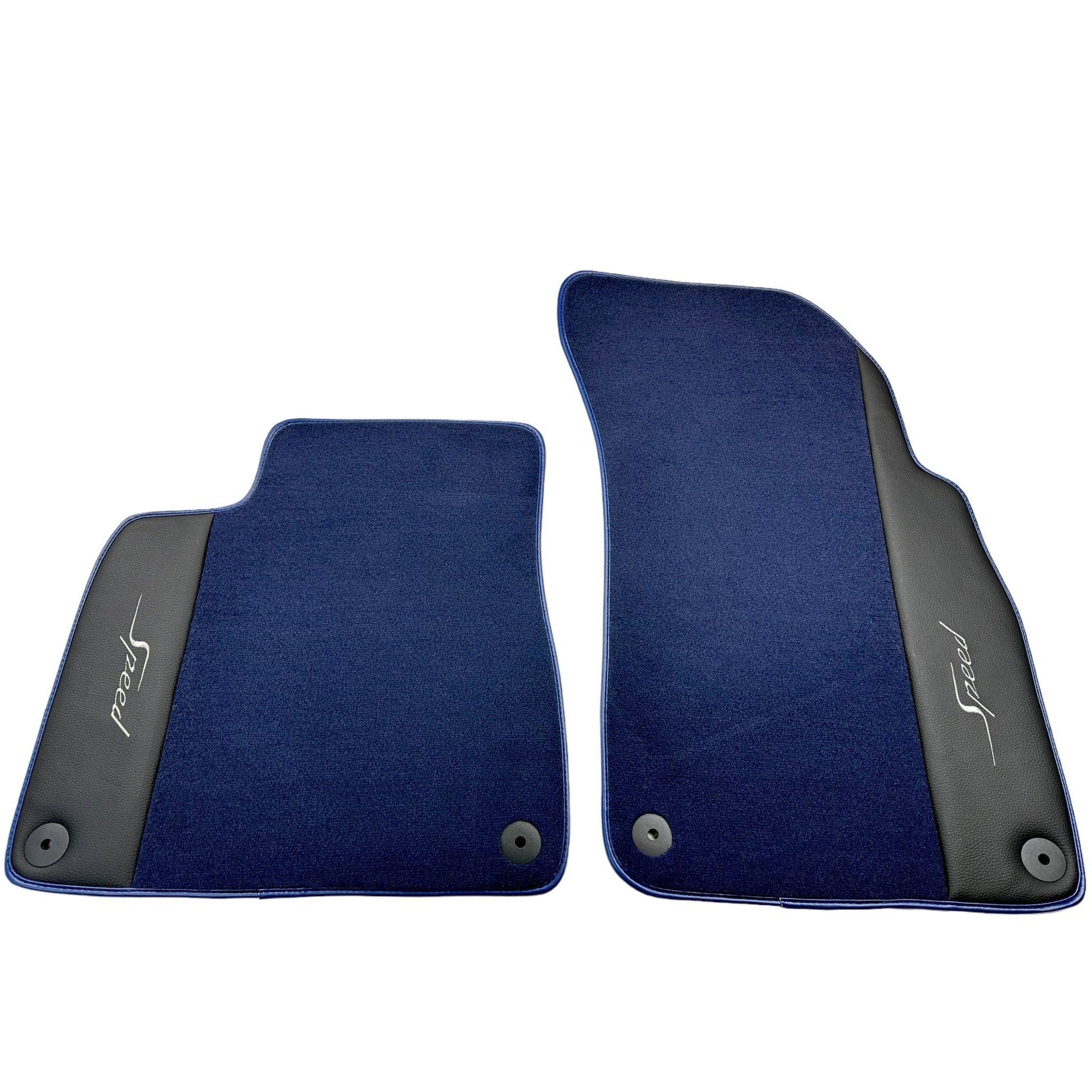 Blue Floor Mats For Bentley Flying Spur (2013-2019) with Leather - AutoWin