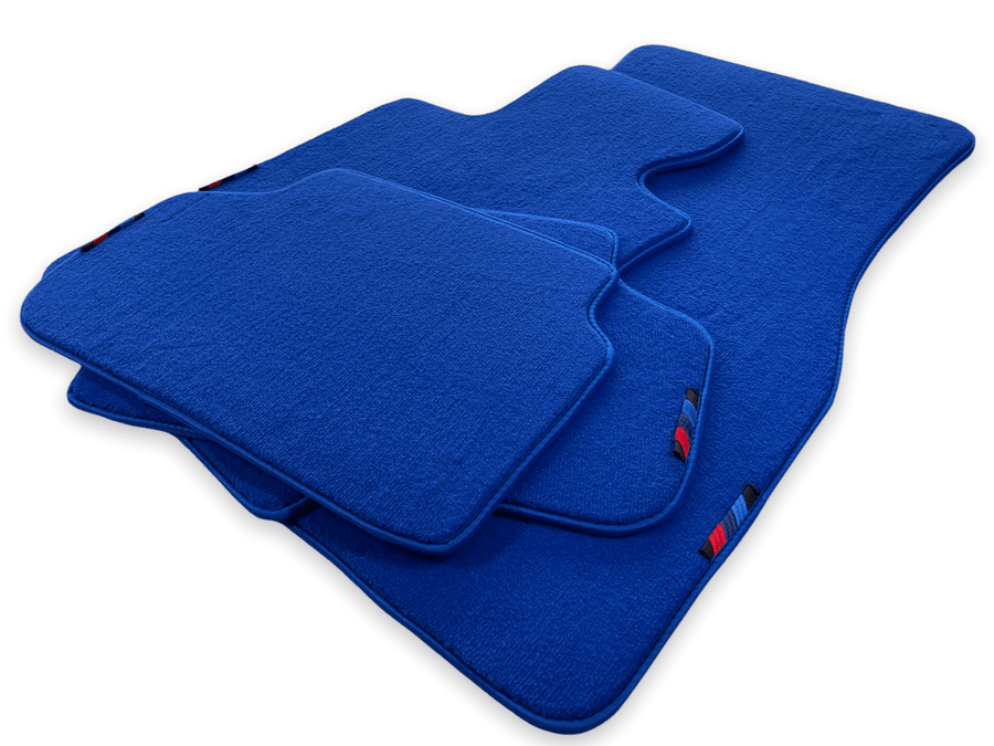 Blue Floor Mats For BMW 1 Series E82 With M Package - AutoWin