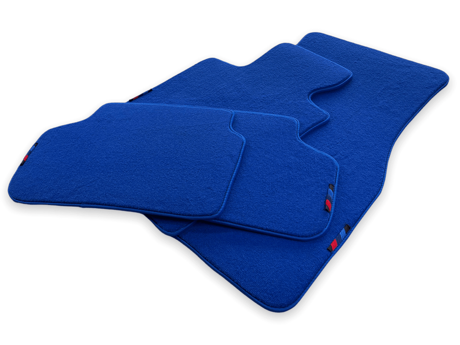 Blue Floor Mats For BMW 1 Series E82 With M Package - AutoWin