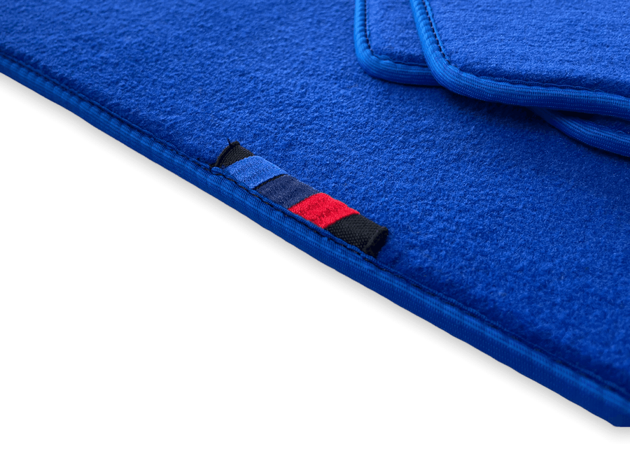 Blue Floor Mats For BMW 1 Series E82 With M Package - AutoWin
