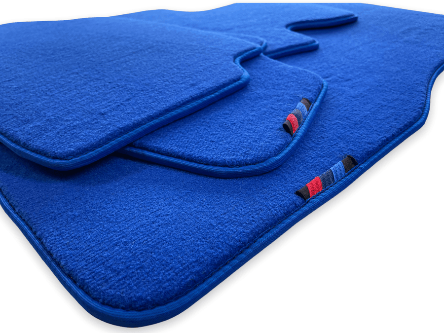 Blue Floor Mats For BMW 1 Series E82 With M Package - AutoWin