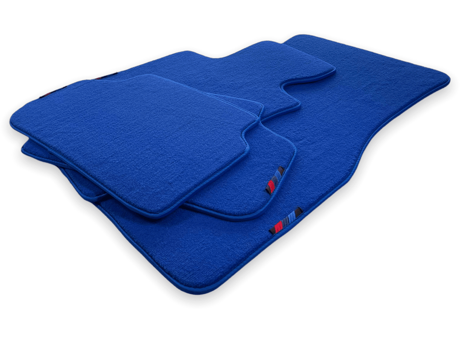 Blue Floor Mats For BMW 1 Series E82 With M Package - AutoWin