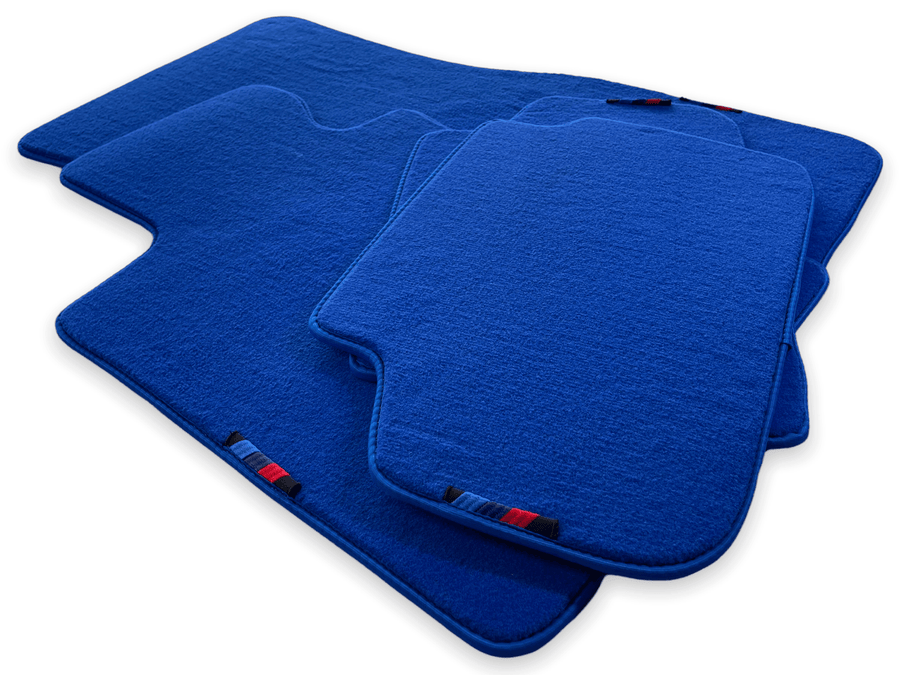 Blue Floor Mats For BMW 1 Series E82 With M Package - AutoWin