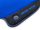 Blue Floor Mats For Ferrari 488 GTB 2016-2022 Carpets With Alcantara Leather - AutoWin
