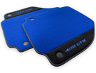 Blue Floor Mats For Ferrari 488 GTB 2016-2022 Carpets With Alcantara Leather - AutoWin
