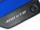 Blue Floor Mats For Ferrari 488 Gtb 2016-2022 Carpets With Carbon Fiber Leather - AutoWin