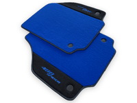 Blue Floor Mats For Ferrari 488 Spider 2015-2022 With Alcantara Leather - AutoWin