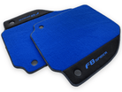 Blue Floor Mats For Ferrari F8 Spider 2019-2022 With Alcantara - AutoWin