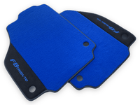 Blue Floor Mats For Ferrari F8 Tributo 2019-2022 With Alcantara Leather - AutoWin